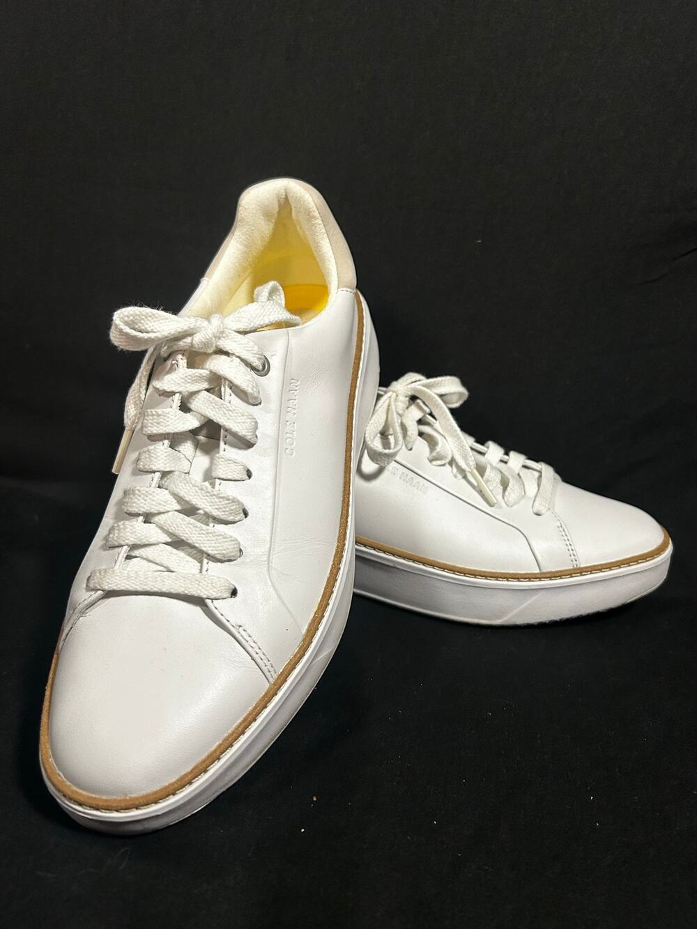 Cole Haan GrandPro Topspin White Leather Sneakers Women's 8.5 B W24775